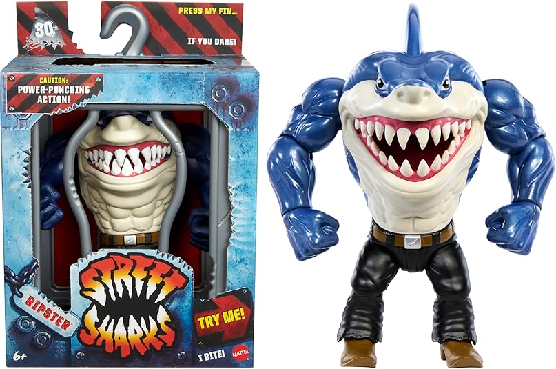 Street Sharks Half Man Half Shark Articulated Real Like