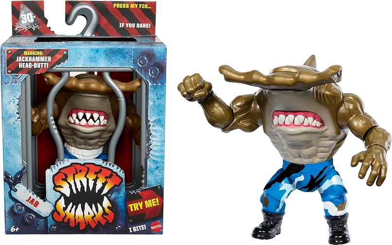 Street Sharks Half Man Shark Articulated Real Like